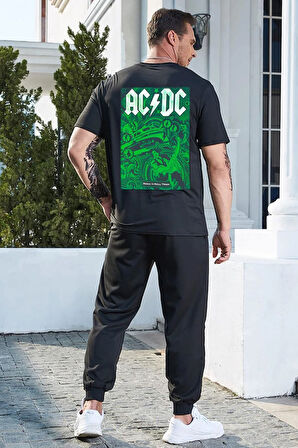 Uyguntarz Unisex Acdc Baskılı 2'li Eşofman Takımı