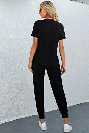 Uyguntarz Unisex Aloha Baskılı 2'li Eşofman Takımı