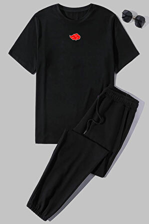 Uyguntarz Unisex Ninja Akatsuki Baskılı 2'li Eşofman Takımı