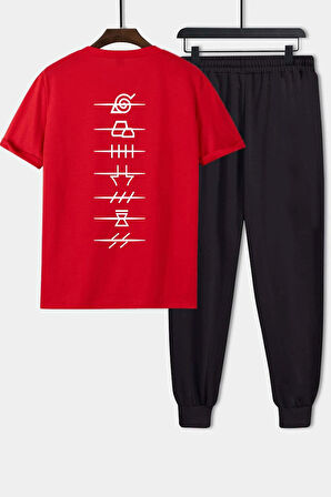 Uyguntarz Unisex Ninja Akatsuki Baskılı 2'li Eşofman Takımı