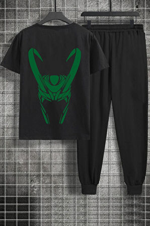 Uyguntarz Unisex Floki Baskılı 2'li Eşofman Takımı