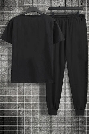 Uyguntarz Unisex Just Baskılı 2'li Eşofman Takımı