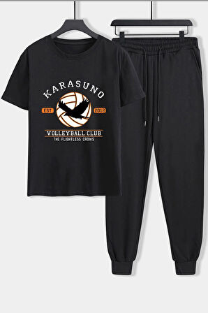Uyguntarz Unisex Karasuno Baskılı 2'li Eşofman Takımı