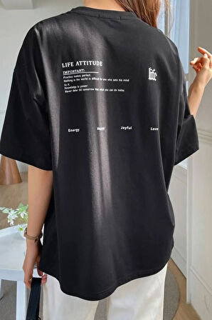 Uyguntarz Unisex Life Baskılı T-shirt