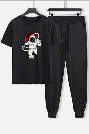 Uyguntarz Unisex Nasa Baskılı 2'li Eşofman Takımı