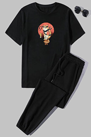 Uyguntarz Unisex Shinobi Baskılı 2'li Eşofman Takımı