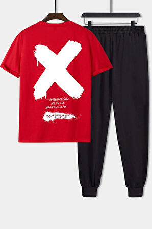 Uyguntarz Unisex Sometimes X Baskılı 2'li Eşofman Takımı