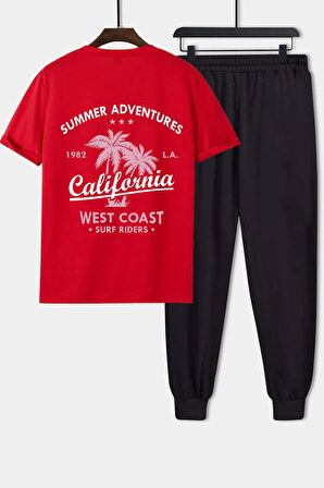 Uyguntarz Unisex California Baskılı 2'li Eşofman Takımı