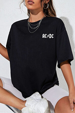 Unisex Acdc Baskılı T-shirt