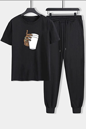 Uyguntarz Unisex Tupac Coffee 2'li Eşofman Takımı