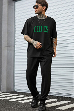 Uyguntarz Unisex Celtics Baskılı 2'li Eşofman Takımı