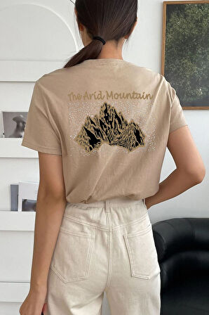 Uyguntarz Unisex Arid Mountain Baskılı T-shirt
