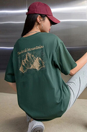 Uyguntarz Unisex Arid Mountain Baskılı T-shirt