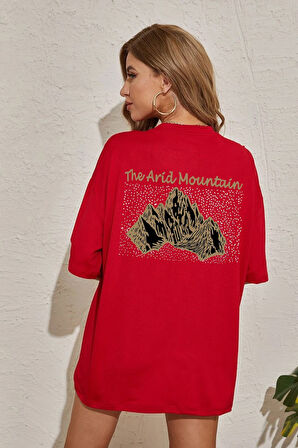 Uyguntarz Unisex Arid Mountain Baskılı T-shirt