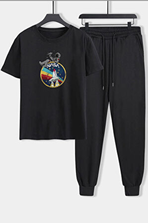 Uyguntarz Unisex Nasa Baskılı 2'li Eşofman Takımı