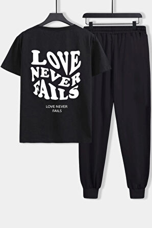 Uyguntarz Unisex Love Never Fails 2'li Eşofman Takımı