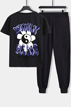 Uyguntarz Unisex Positivity Baskılı 2'li Eşofman Takımı