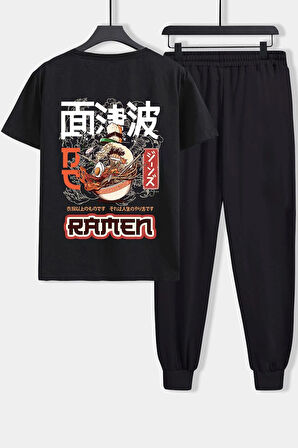 Uyguntarz Unisex Ramen Baskılı 2'li Eşofman Takımı