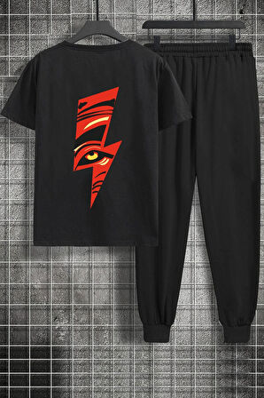 Uyguntarz Unisex Yıldırım Baskılı 2'li Eşofman Takımı