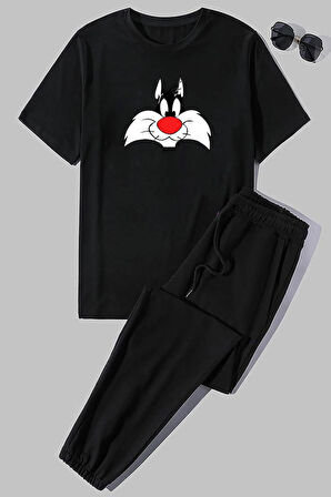 Uyguntarz Unisex Sylvester Baskılı 2'li Eşofman Takımı