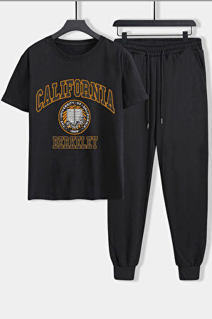 Uyguntarz Unisex California Baskılı 2'li Eşofman Takımı