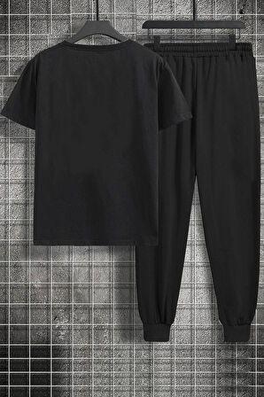 Uyguntarz Unisex Green Angel Baskılı 2'li Eşofman Takımı