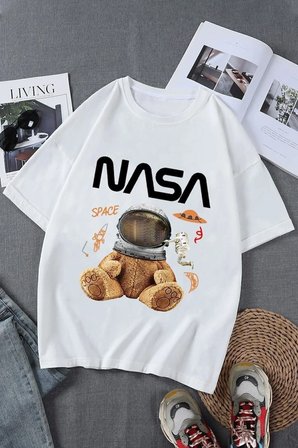 Nasa Baskılı Tasarım T-shirt