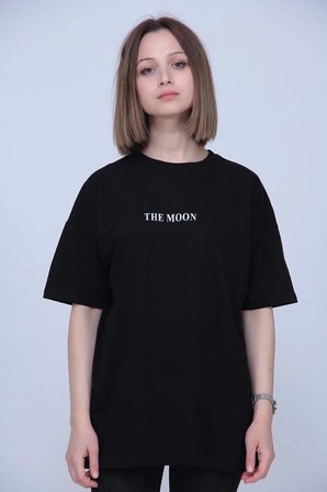 The Moon Sırt Baskılı Tshirt