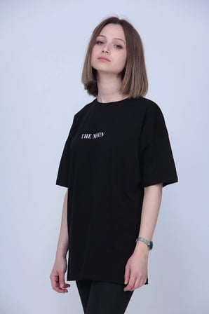 The Moon Sırt Baskılı Tshirt