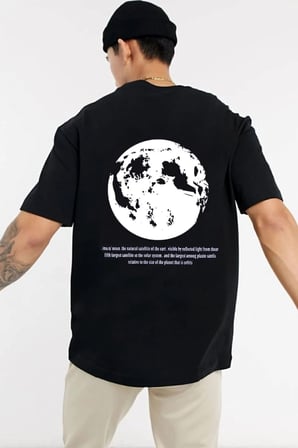 The Moon Sırt Baskılı Tshirt