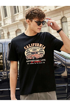 California Baskılı Tshirt