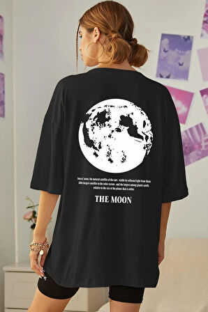 Unisex The Moon Baskılı T-shirt