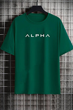 Unisex Alpha Baskılı T-shirt