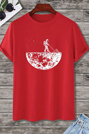Uyguntarz Unisex Uzay Temalı Baskılı T-shirt