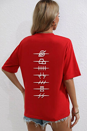 Uyguntarz Unisex Ninja Akatsuki Baskılı T-shirt