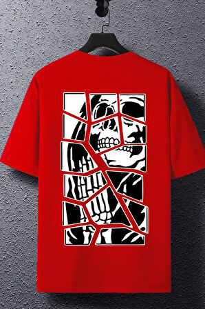 Uyguntarz Unisex Skullcracked Baskılı T-shirt