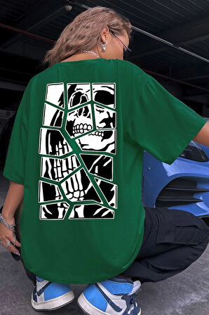 Uyguntarz Unisex Skullcracked Baskılı T-shirt