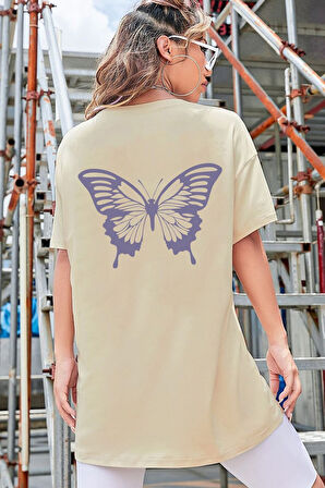 Uyguntarz Unisex Butterfly Baskılı T-shirt