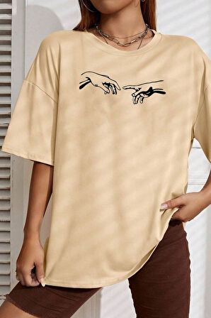 Uyguntarz Unisex Michelangelo Baskılı T-shirt