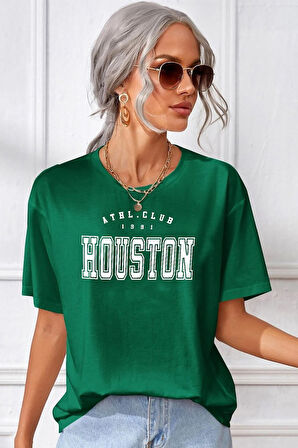 Uyguntarz Unisex Houston Baskılı T-shirt