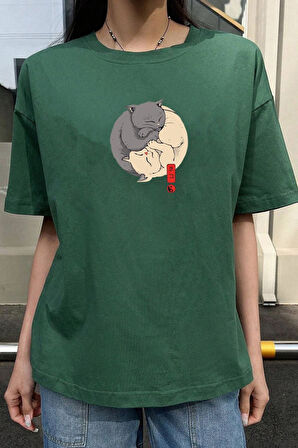 Uyguntarz Unisex Kedi Baskılı T-shirt