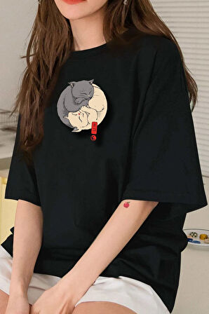 Uyguntarz Unisex Kedi Baskılı T-shirt