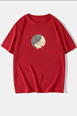 Uyguntarz Unisex Kedi Baskılı T-shirt