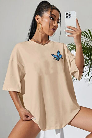 Uyguntarz Unisex Kelebek Baskılı T-shirt