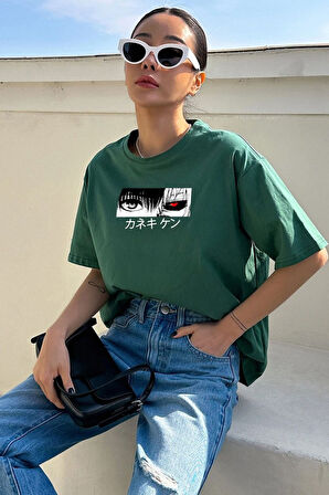 Uyguntarz Unisex Ken Kaneki Baskılı T-shirt