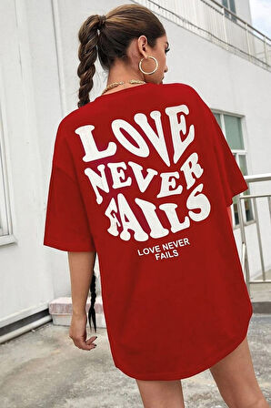 Uyguntarz Unisex Love Never Fails Baskılı T-shirt