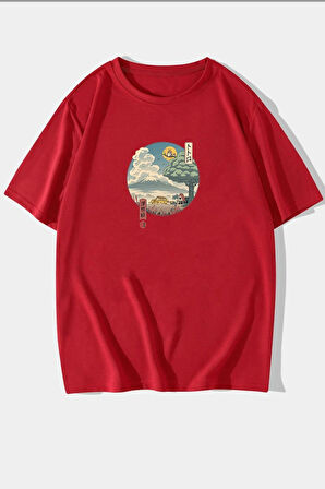 Uyguntarz Unisex Neighbor's Ukiyo e Baskılı T-shirt