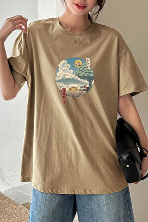 Uyguntarz Unisex Neighbor's Ukiyo e Baskılı T-shirt