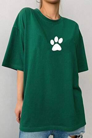 Uyguntarz Unisex Paw Baskılı T-shirt