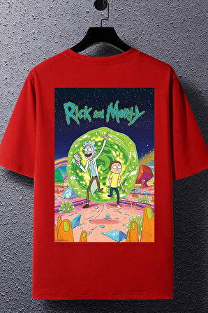 Uyguntarz Unisex Rick and Morty Baskılı T-shirt